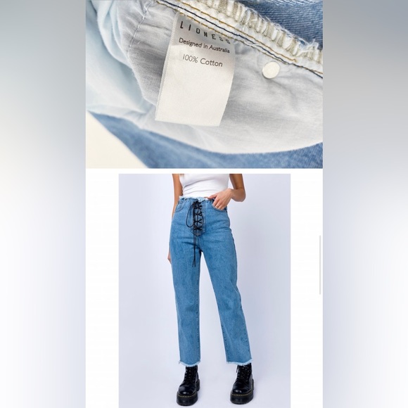 Lioness La Bella Vita High Rise Lace Up Jeans - Picture 3 of 5